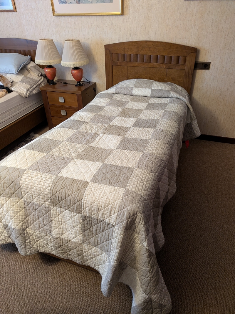 Cama individual con mesilla 